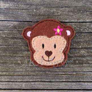 Maggie Monkey Feltie Embroidery Design