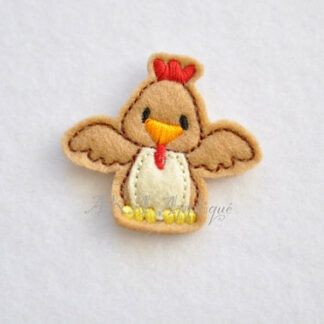 Rocky Rooster Feltie Embroidery Design
