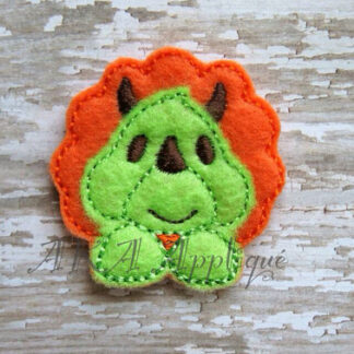 Sarah Triceratops Feltie Embroidery Design