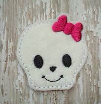 Maxine Skeleton Head Feltie Embroidery Design