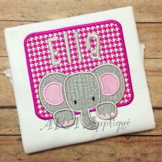 Boxed Ellie Elephant Applique Embroidery Design