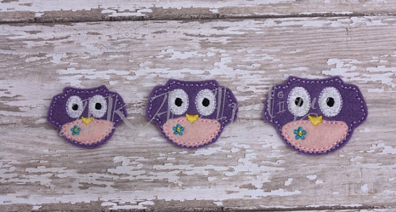 Squishy Owl Feltie Embroidery Design