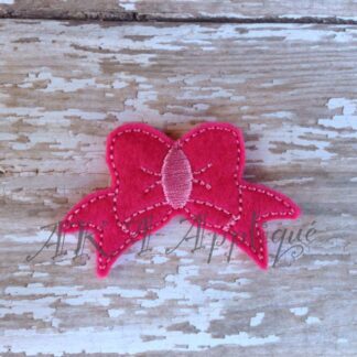 Bow Satin Center Feltie Embroidery Design