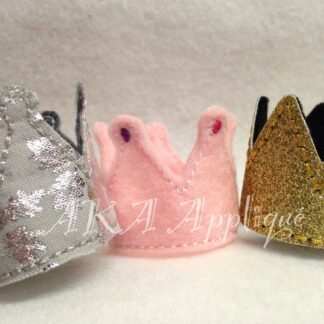 3D Crown Feltie Embroidery Design