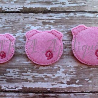 Piper Pig Bum Feltie Embroidery Design