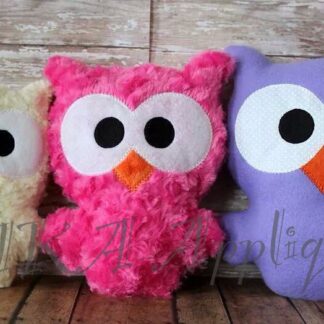 Kookie Owl ONE HOOP Plushie ITH Embroidery Design