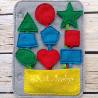 ITH Quiet Book Shapes Page Felt Embroidery Design