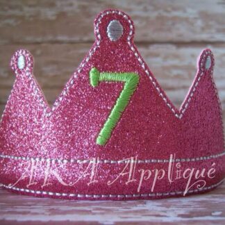 ITH Birthday Headband Tiara Set 1 Embroidery Design