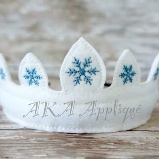 ITH Snow Headband Tiara Embroidery Design
