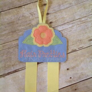 Double Bloom Flower Keeper-Bow Holder ITH Embroidery Design