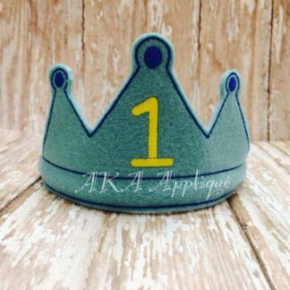 ITH First Birthday Headband Tiara Embroidery Design