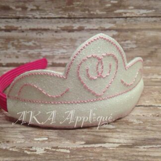 ITH Heart Swirl Headband Tiara Embroidery Design
