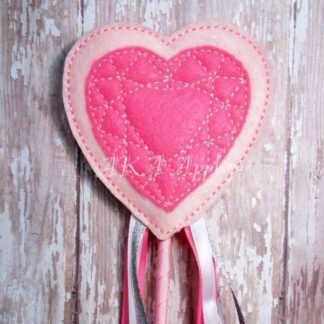 ITH Heart Diamond Wand Embroidery Design