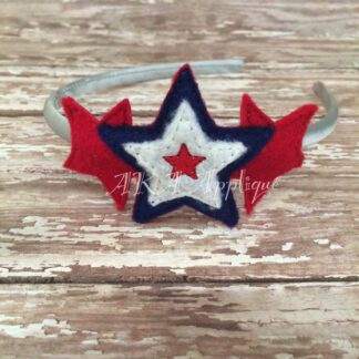 ITH Triple Star Headband Slider Embroidery Design