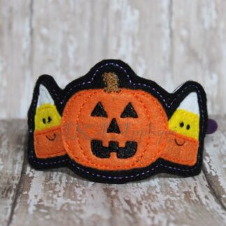 ITH Jack-o-lantern Candy Corn Headband SLIDER™ Embroidery Design