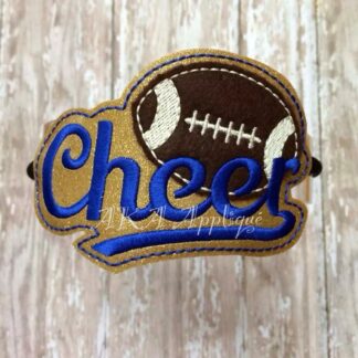 ITH Cheer Football Headband SLIDER™ Embroidery Design