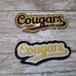 ITH Cougars Spirit Headband SLIDER™ Embroidery Design