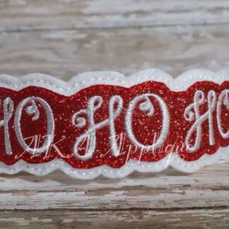 ITH HO HO HO Headband SLIDER™ Embroidery Design