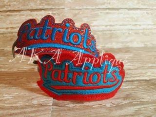 ITH Patriots Spirit Headband SLIDER™ Embroidery Design