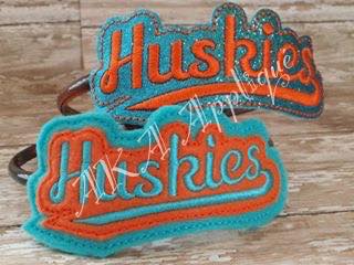 ITH Huskies Spirit Headband SLIDER™ Embroidery Design