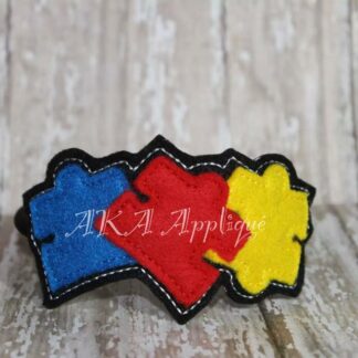 ITH Triple Puzzle Piece Headband SLIDER™ Embroidery Design