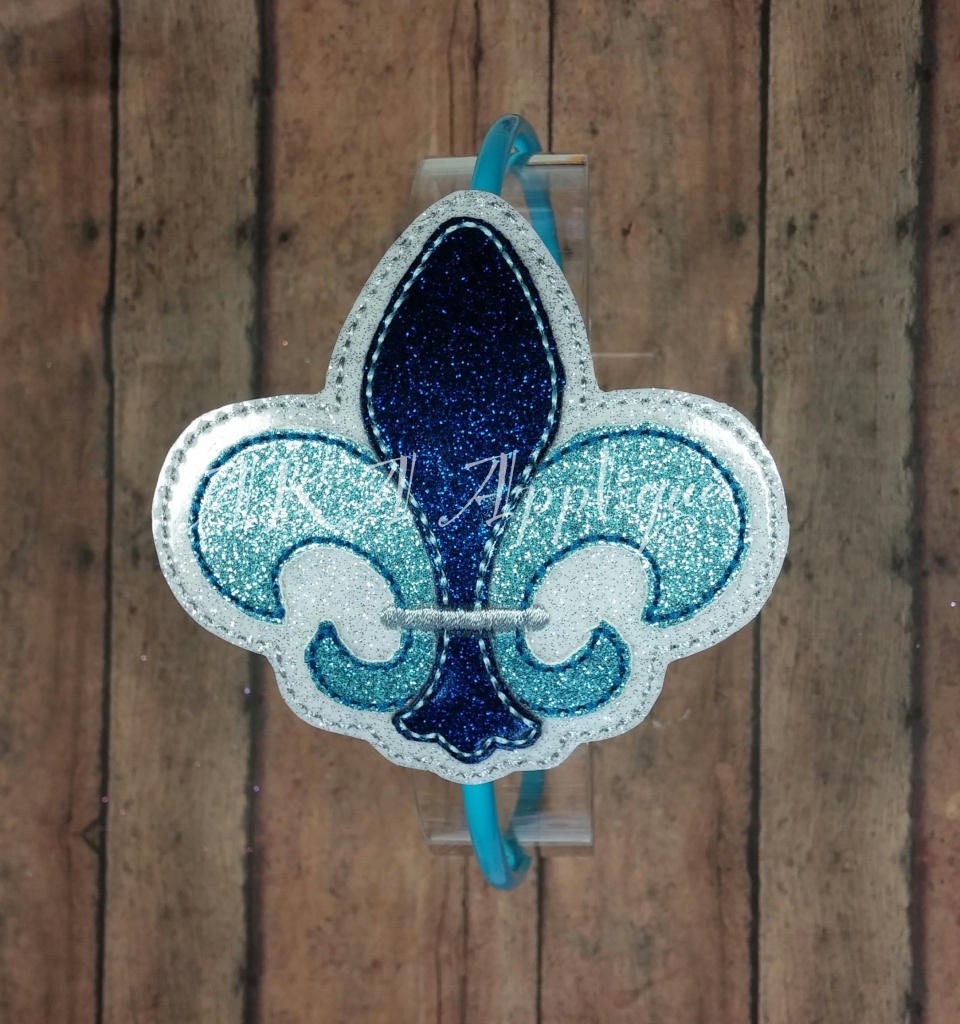 ITH Fleur de lis Headband SLIDER™ Embroidery Design - Image 4