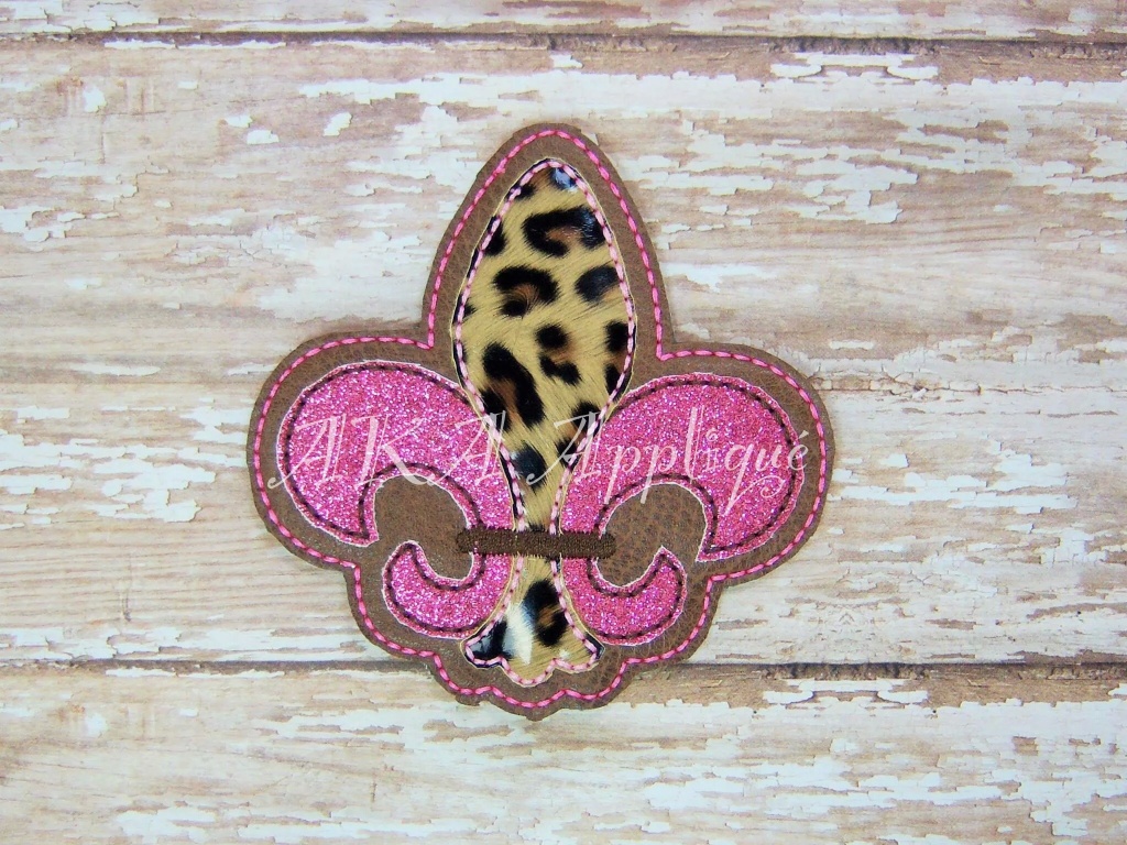 ITH Fleur de lis Headband SLIDER™ Embroidery Design - Image 2