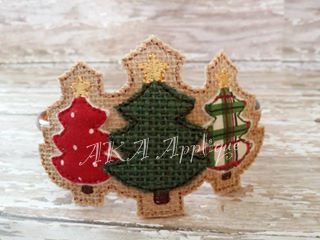 ITH Triple Christmas Tree Headband SLIDER™ Embroidery Design