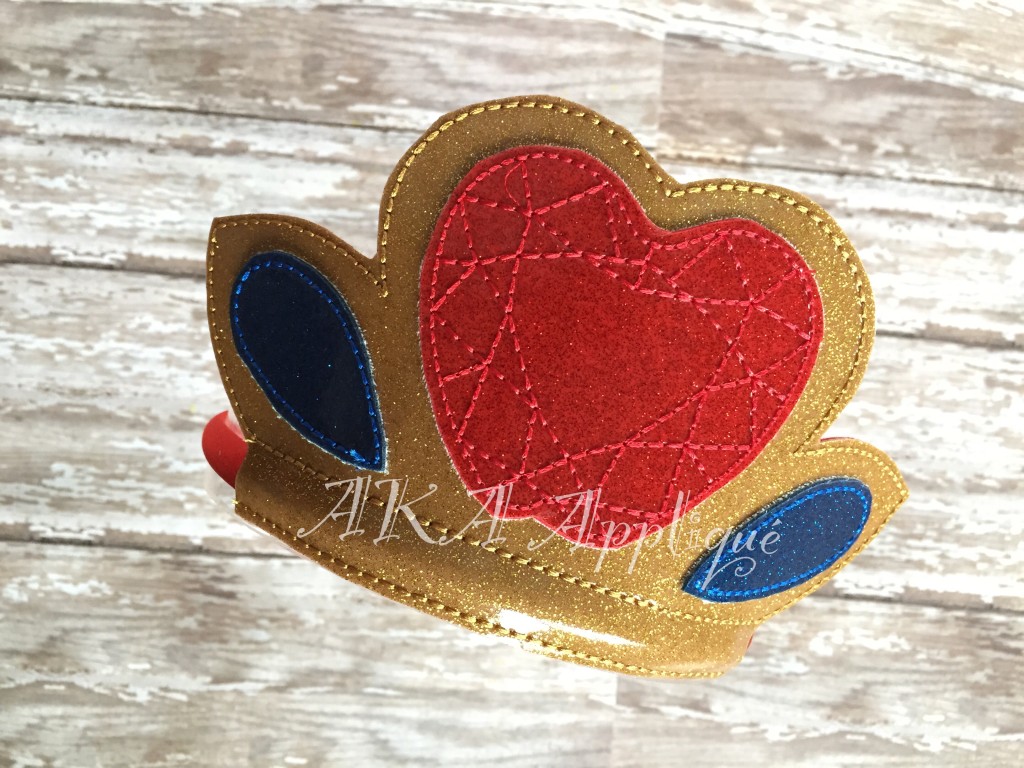 ITH Enchanted Apple Princess Headband Tiara SLIDER™ Embroidery Design