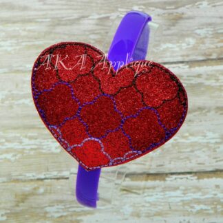 ITH Quatrefoil Heart Headband SLIDER™Embroidery Design