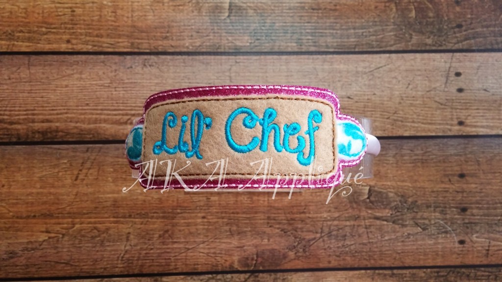 ITH Rolling Pin Lil Chef Headband SLIDER™Embroidery Design