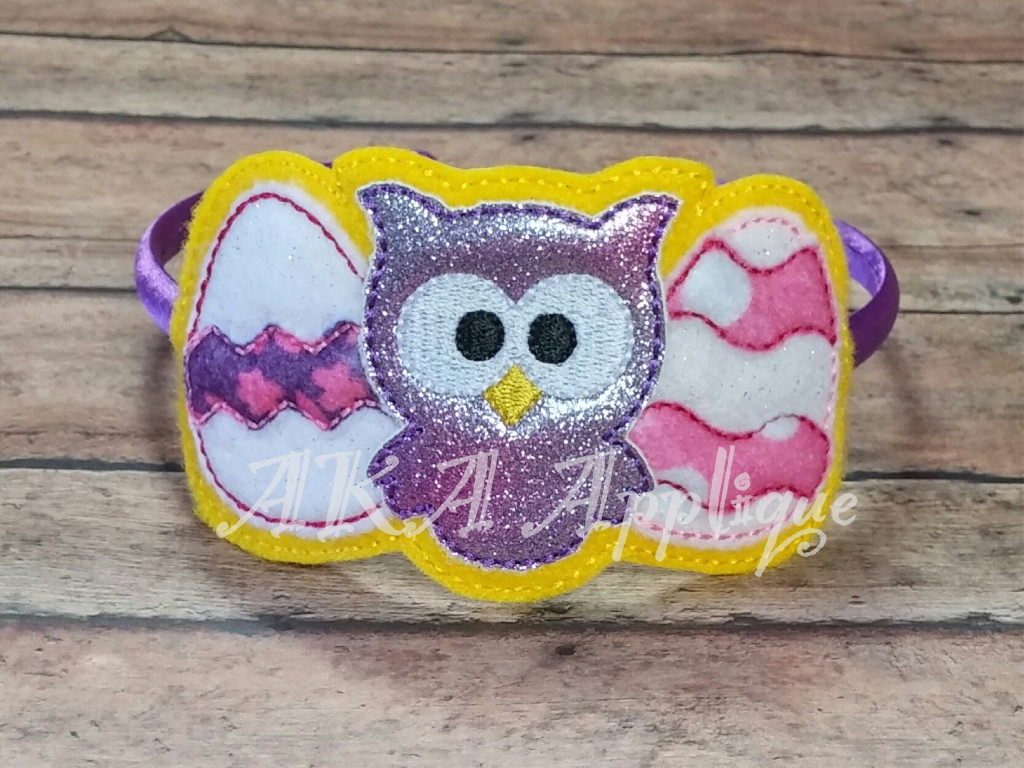 ITH Kookie Owl Egg Headband SLIDER™ Embroidery Design