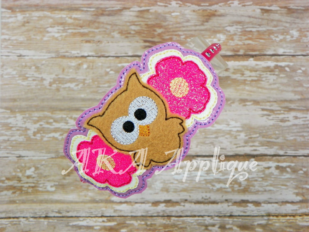 ITH Kookie Owl Flower Headband SLIDER™ Embroidery Design