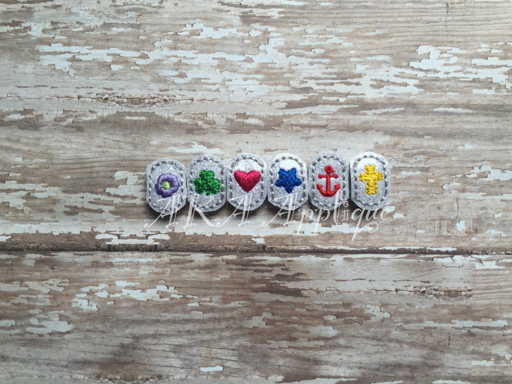 ITH Charm Bracelet Shape Charm Sliders Set 1 Embroidery Design