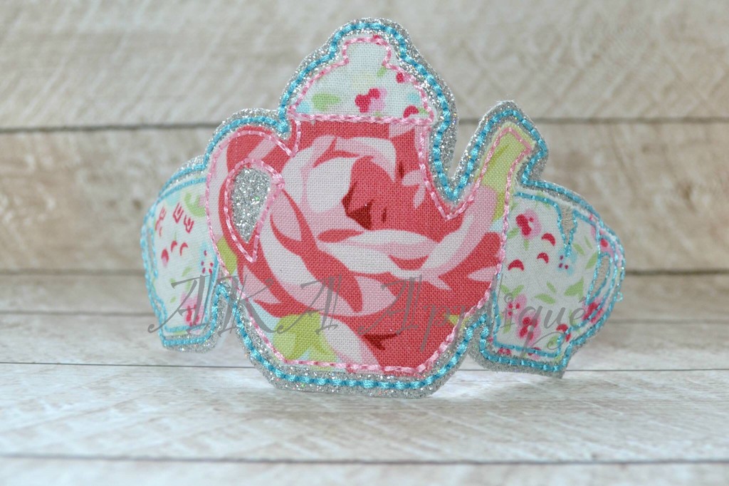 ITH Teapot Chipped Teacup Headband SLIDER™ Embroidery Design