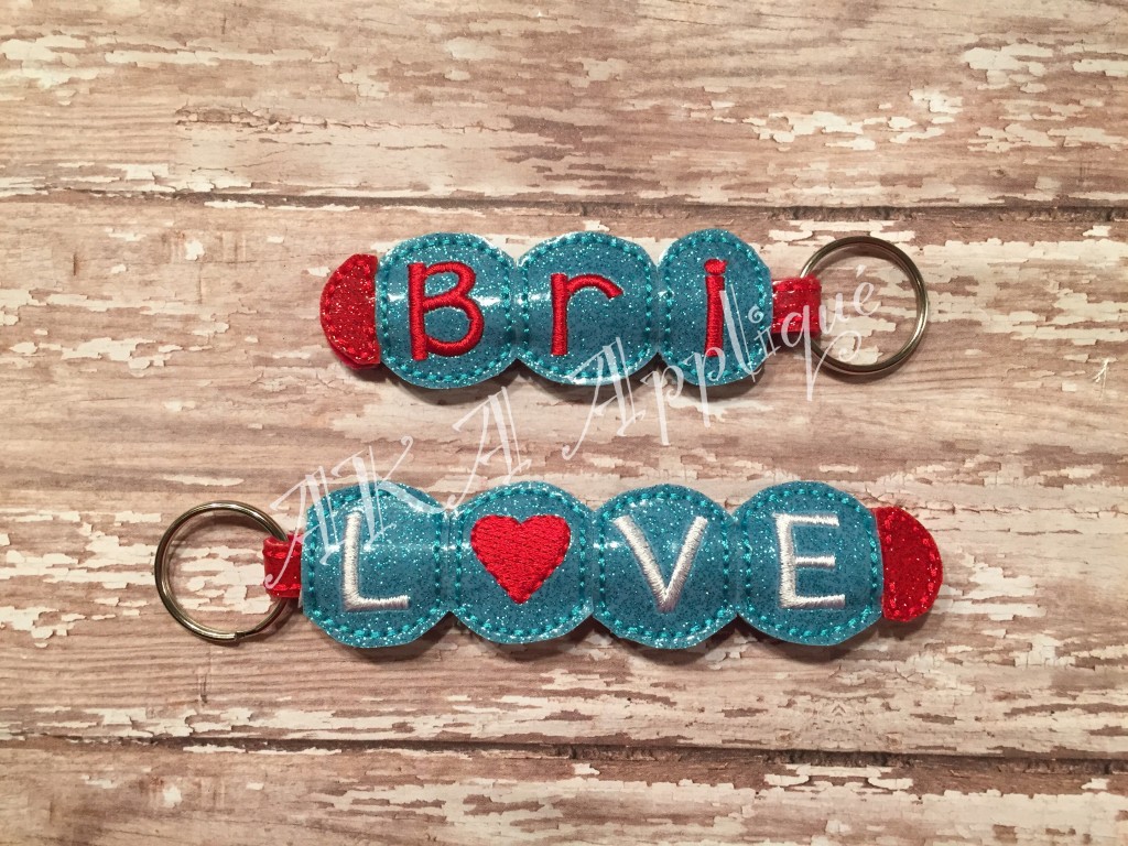 ITH Fold Over Key Fob BLANK Embroidery Design - Image 2