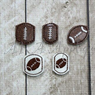 ITH 1" Football Charm SLIDER™ Add On Set Embroidery Design