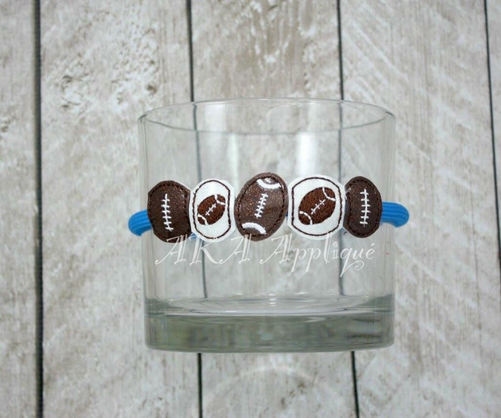 ITH 1" Football Charm SLIDER™ Add On Set Embroidery Design - Image 3