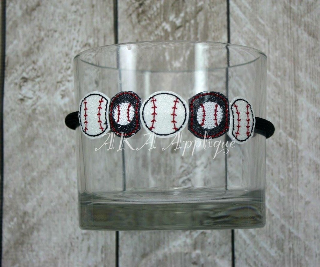 ITH 1" Baseball - Softball Charm SLIDER™ Add On Set Embroidery Design - Image 3