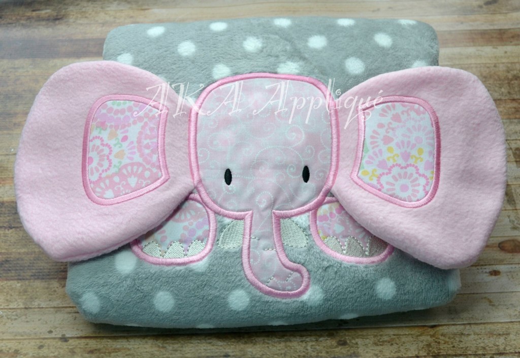 Ellie Elephant 3D Applique Embroidery Design - Image 2