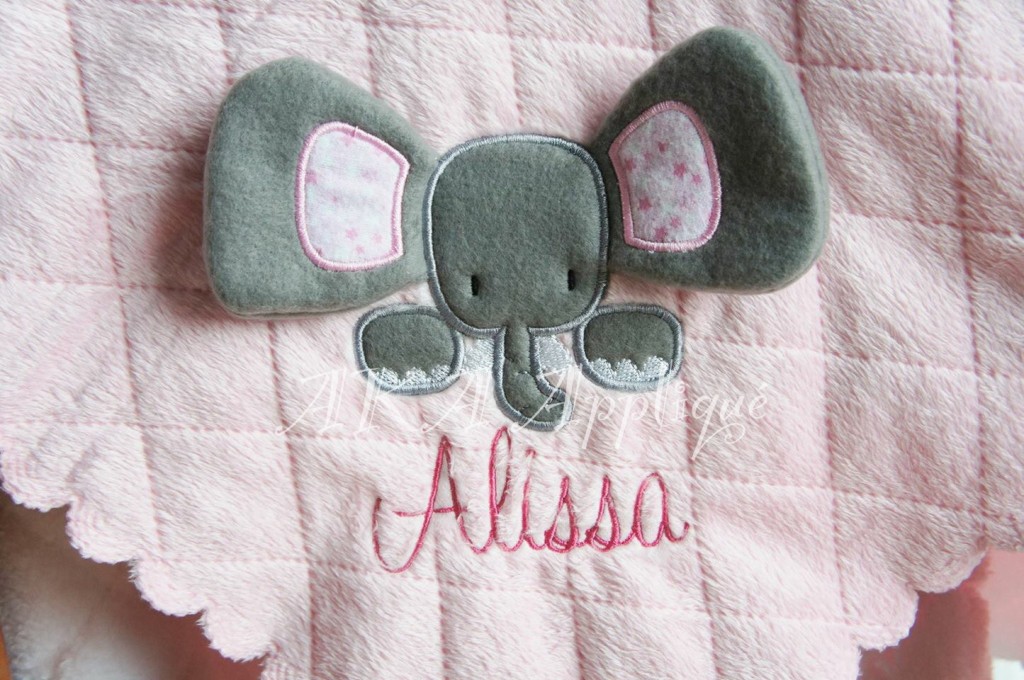 Ellie Elephant 3D Applique Embroidery Design - Image 3