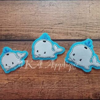 Winston Whale Feltie Embroidery Design