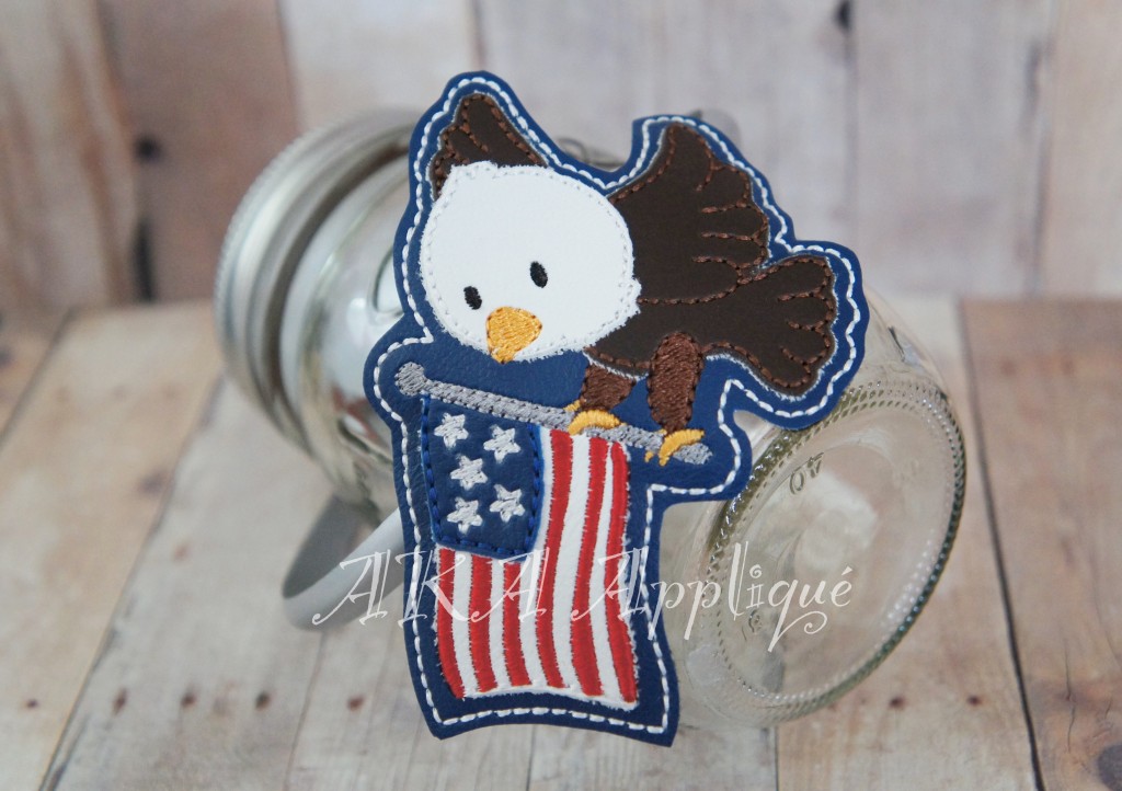 ITH Eagle and Flag Headband SLIDER™ Embroidery Design