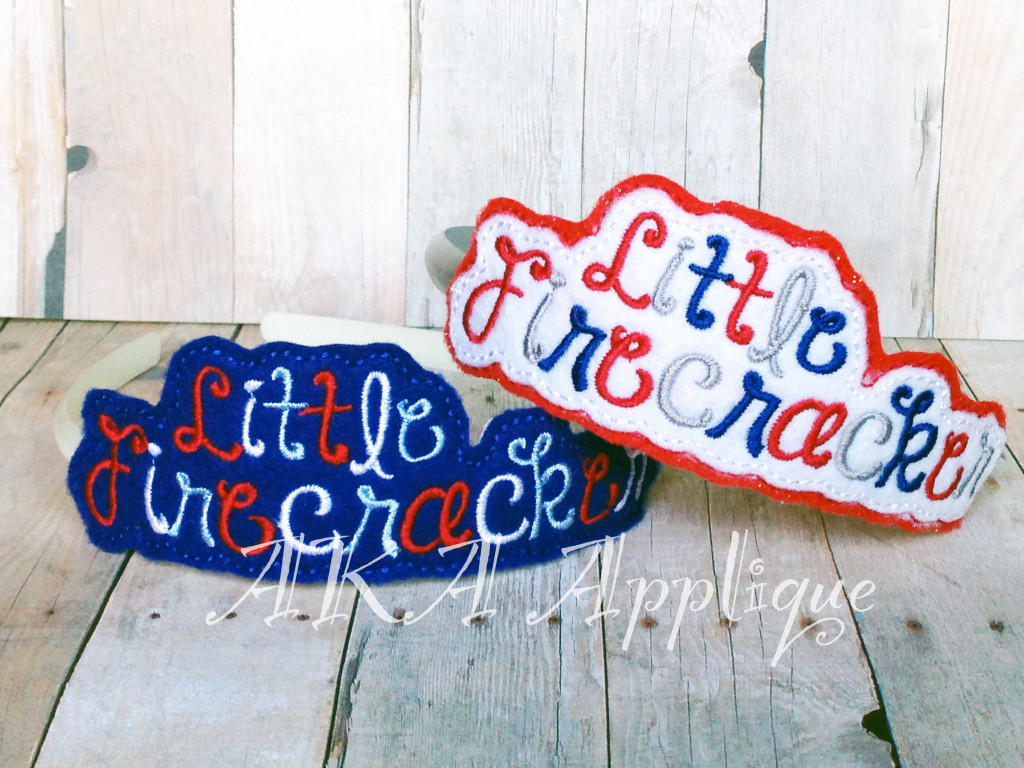 ITH Little Firecracker Headband SLIDER™ Embroidery Design