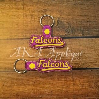 ITH Falcons Spirit Snap Fob Embroidery Design