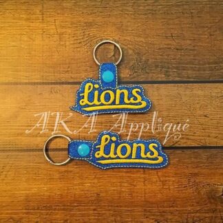 ITH Lions Spirit Snap Fob Embroidery Design