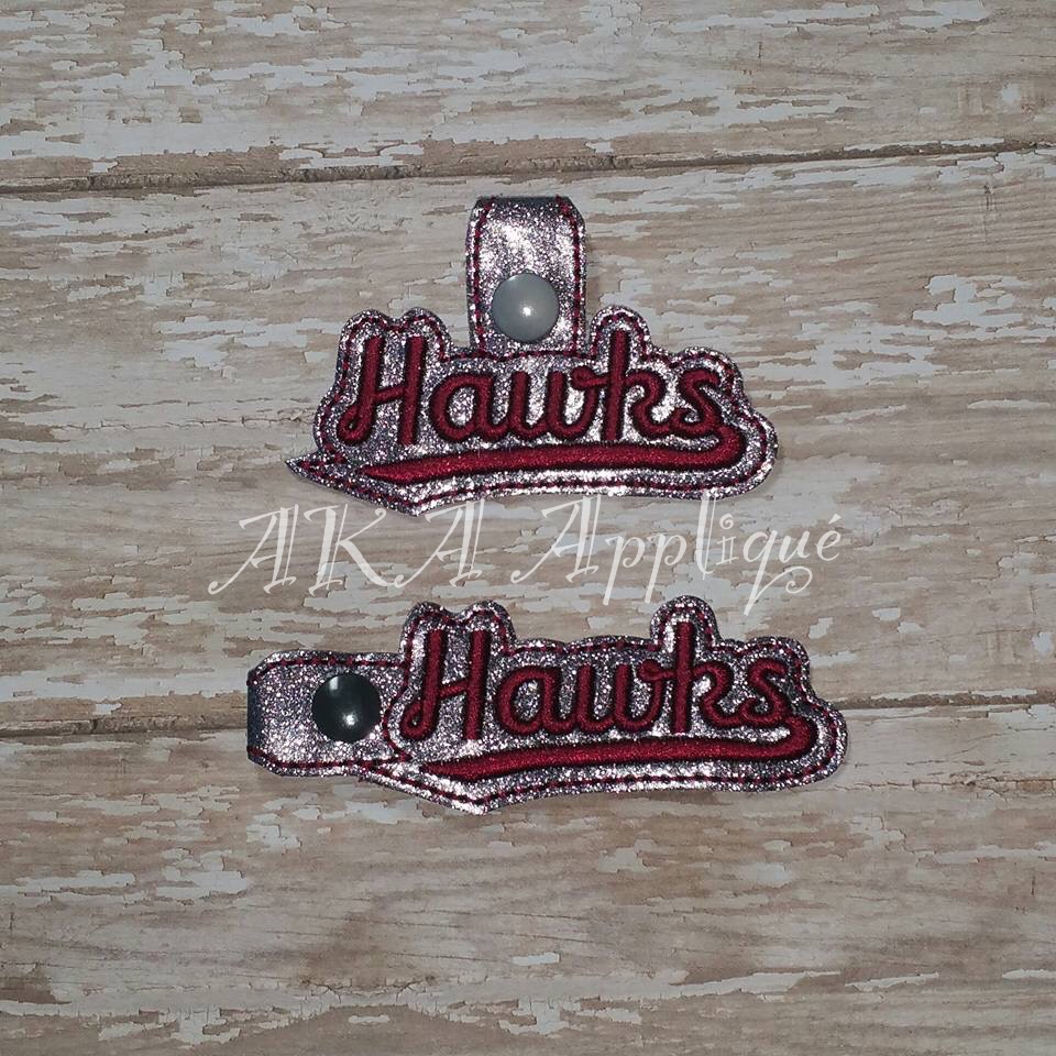 ITH Hawks Spirit Snap Fob Embroidery Design