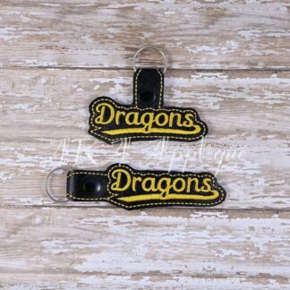 ITH Dragons Spirit Snap Fob Embroidery Design