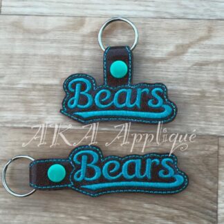 ITH Bears Spirit Snap Fob Embroidery Design