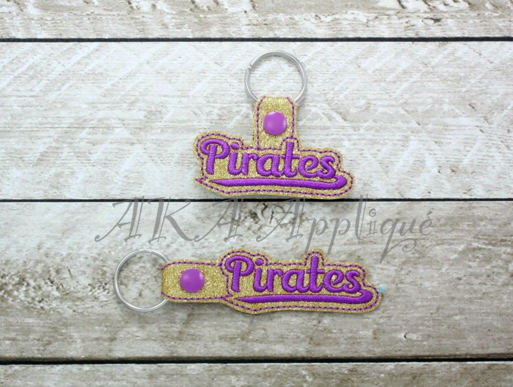 ITH Pirates Spirit Snap Fob Embroidery Design